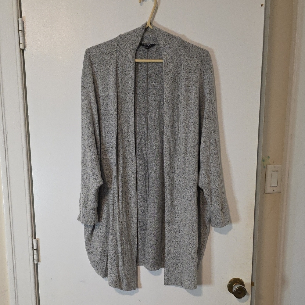 George Heather Gray Women's Medium Extra Soft Cardigan Batwing Sleeve